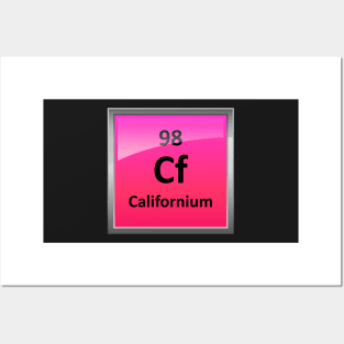 Californium Periodic Table Element Symbol Posters and Art